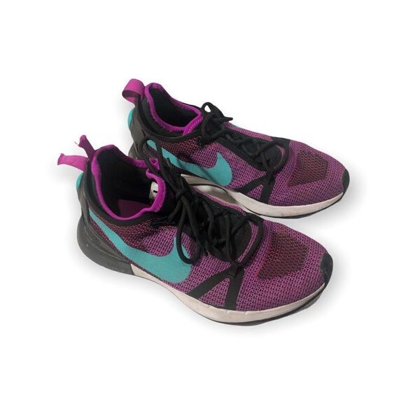 Nike Dual Racer Knit Womens Running Shoes Size 8‎ Sneakers Fuschia - Picture 1 of 10